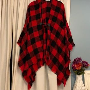 Buffalo Plaid Poncho